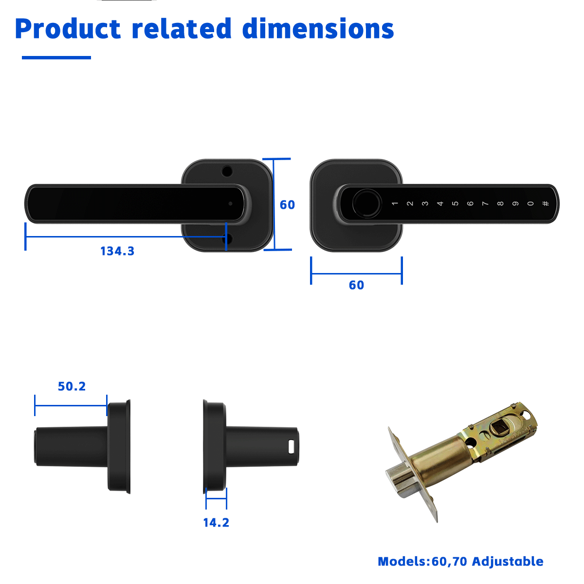 Goodum New Arrival Fingerprint Password Smart Door Lock Digital Door Lock