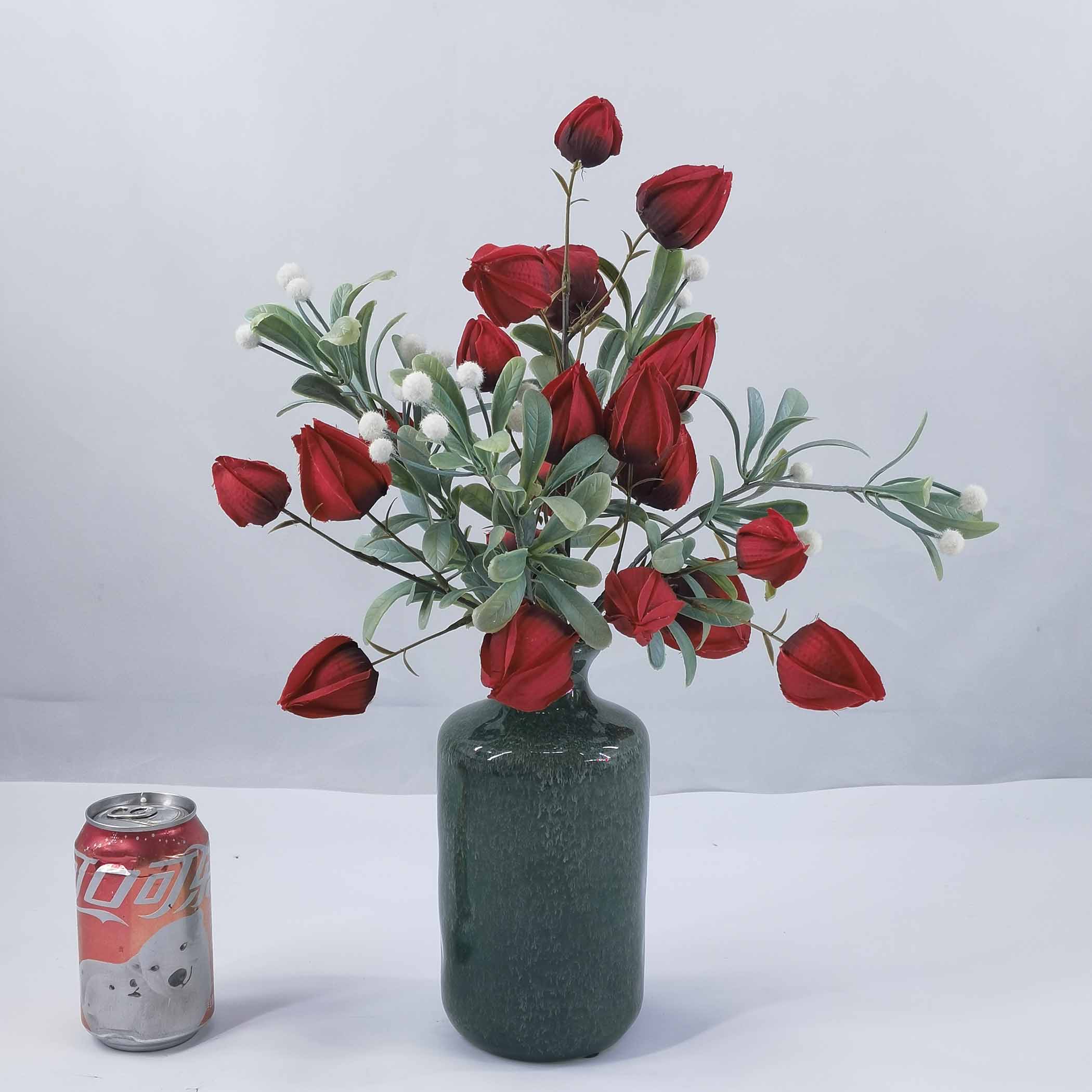 55cm H Chinese lantern flower in ceramic pot