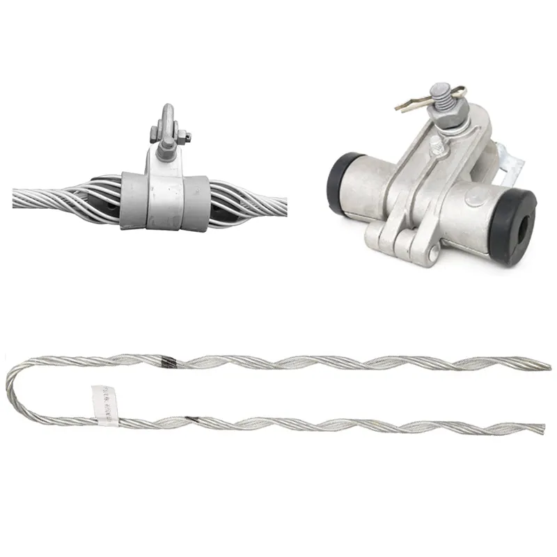 Galvanized Steel Helical Tension Clamp Fitting Guy Wire Hot Dipped Spiral Grip Deadend