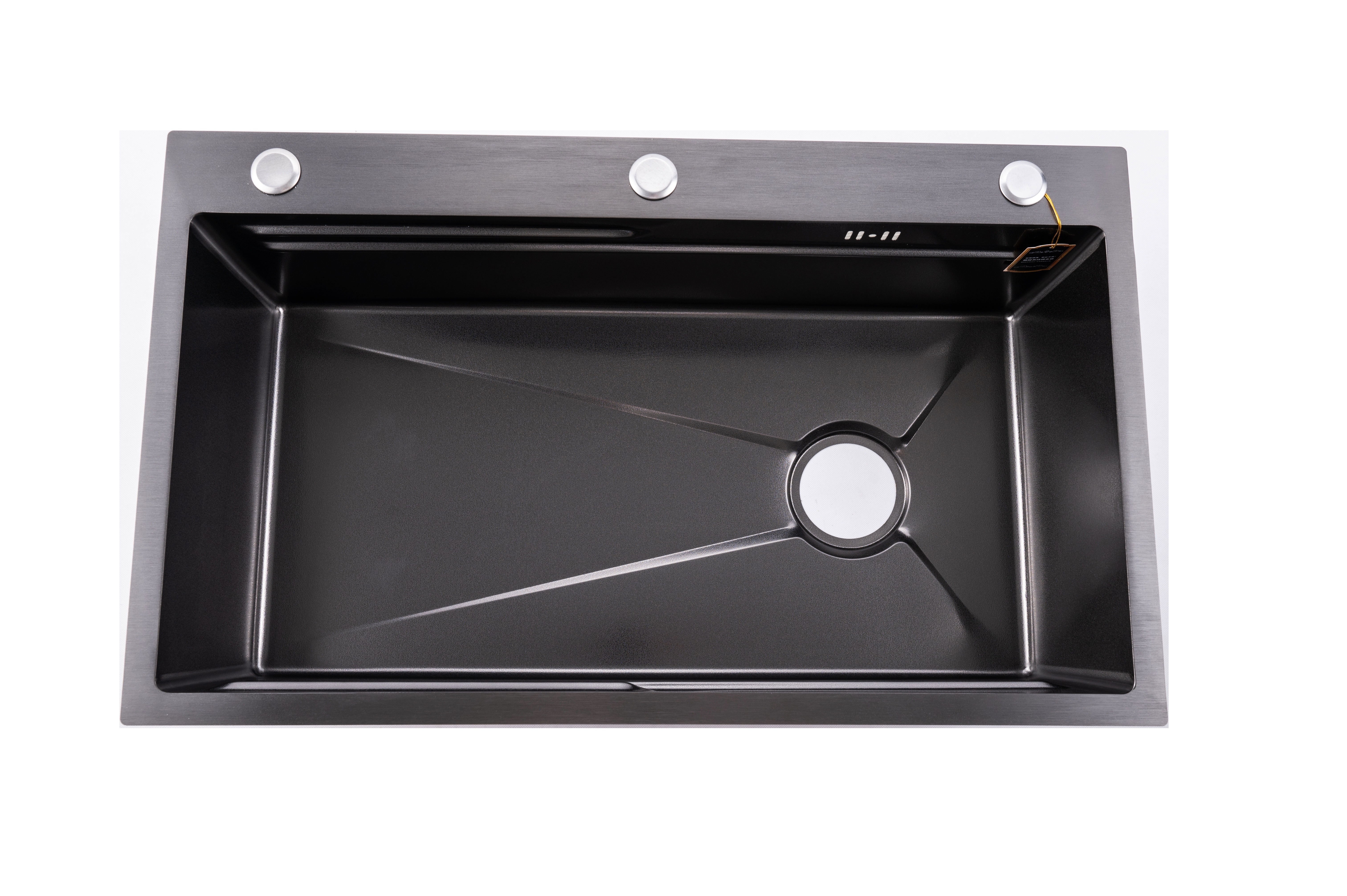 Y3302hot stainless steel sink201Kirin pattern material nano black ABS drain basket water device