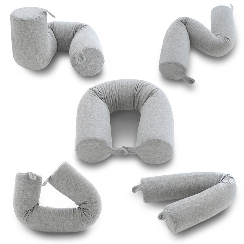 Health Round Cervical Roll Cylinder Bolster Twist Pillow with Removable Washable Cover