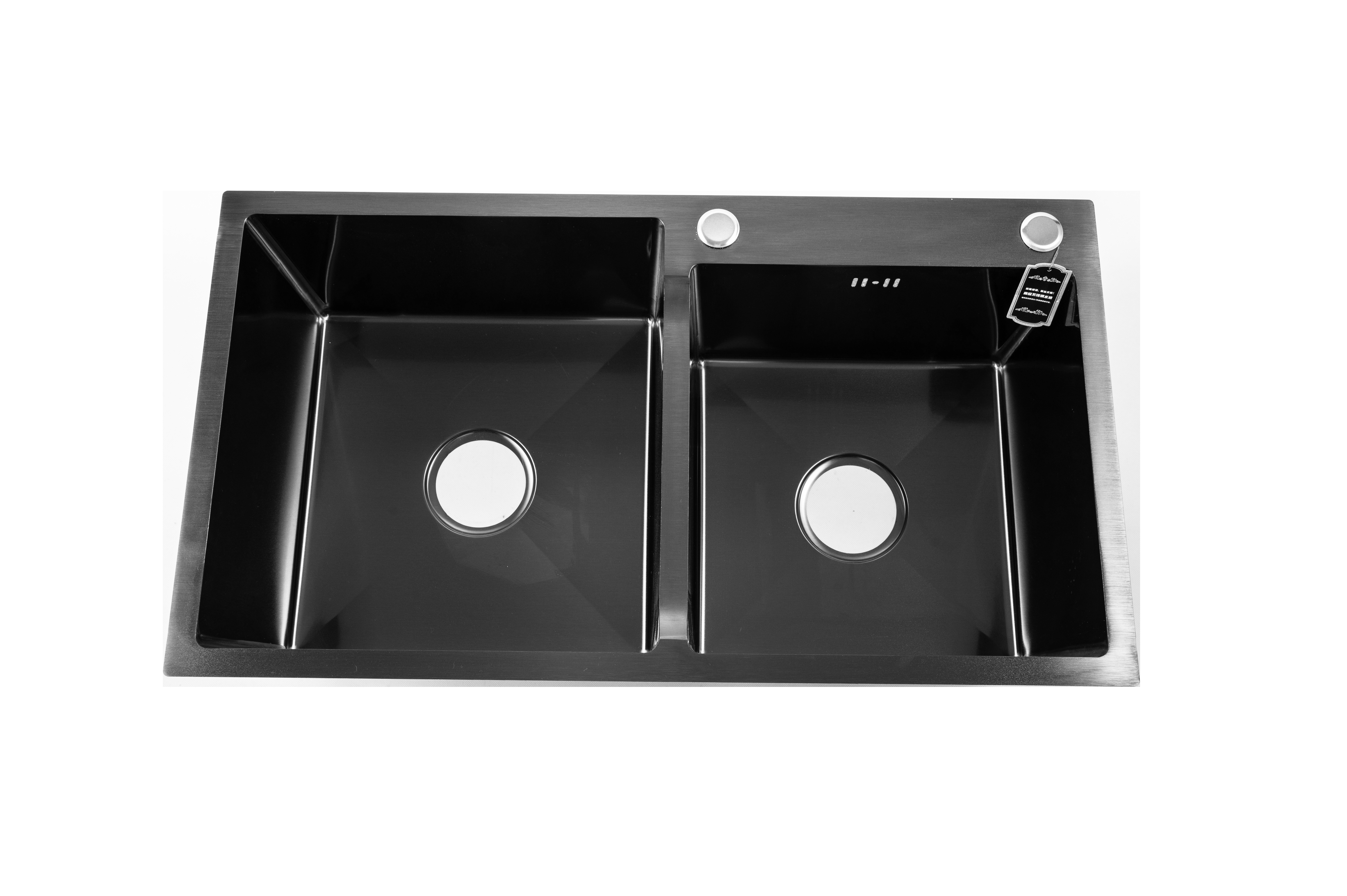 201S hot stainless steel sink 201 material multi-functional custom nano black double slot