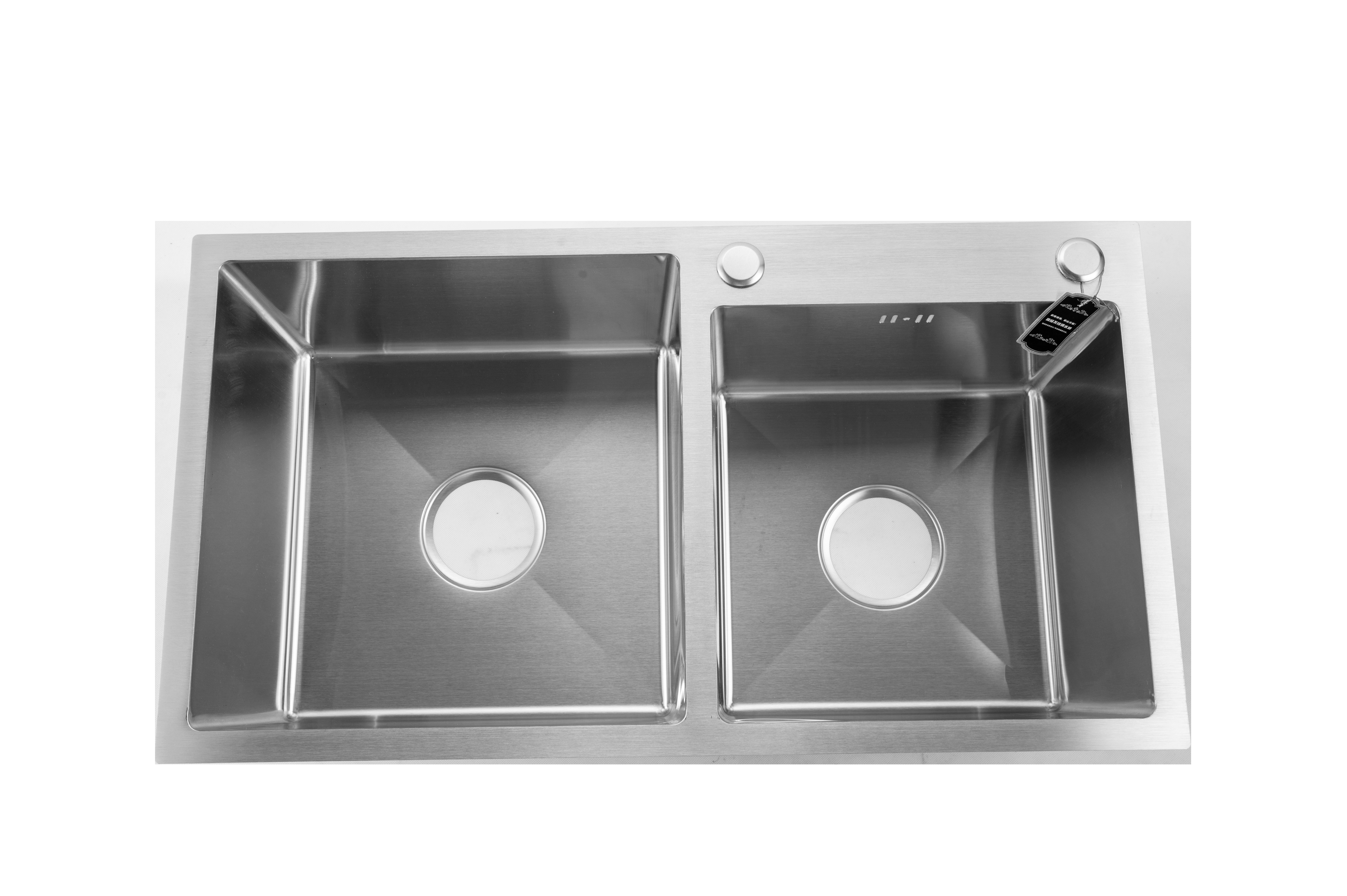 201S hot stainless steel sink 201 material multi-functional custom nano silver double slot