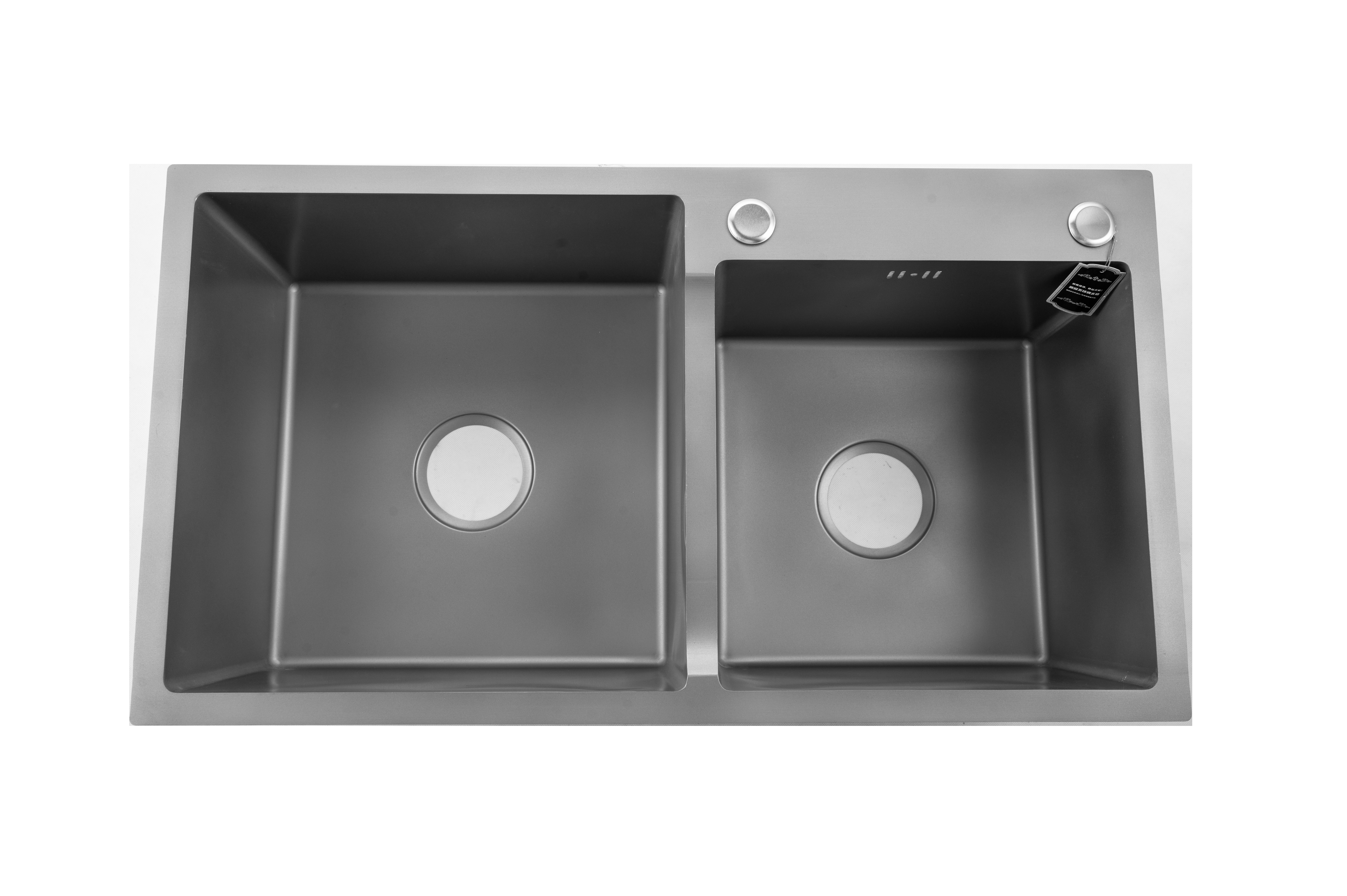 201S hot stainless steel sink 201 material multi-functional custom nano gray double tank
