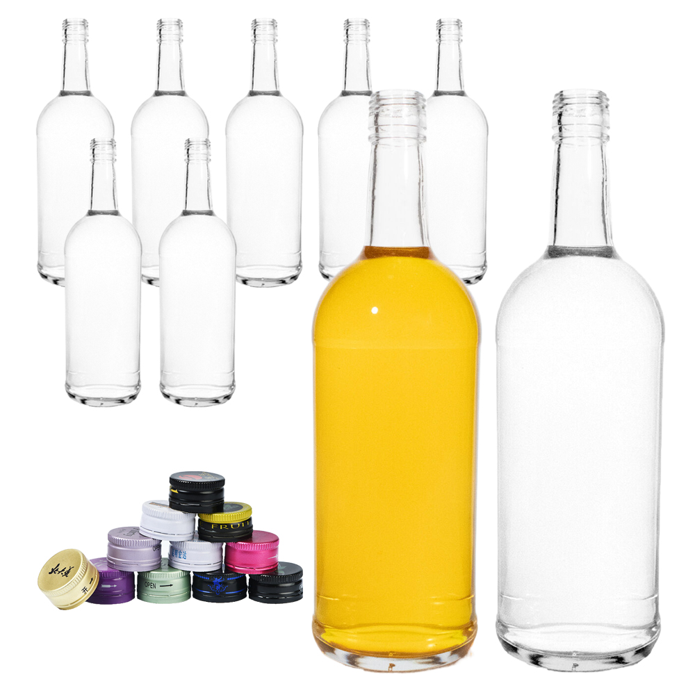 Glass wine bottles made of crystal white glass material vodka bottles liquor bottles