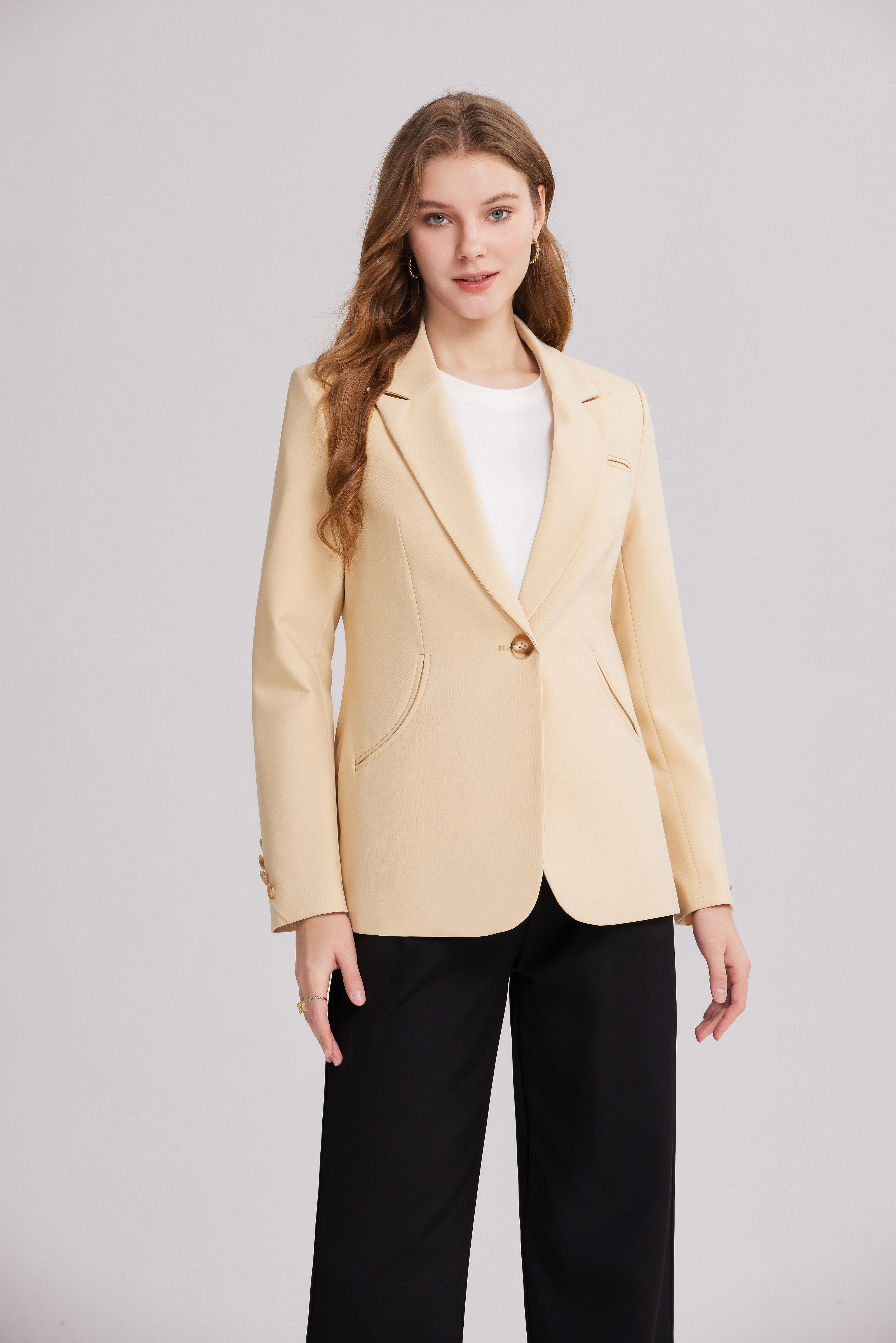 ladies' casual woven blazer