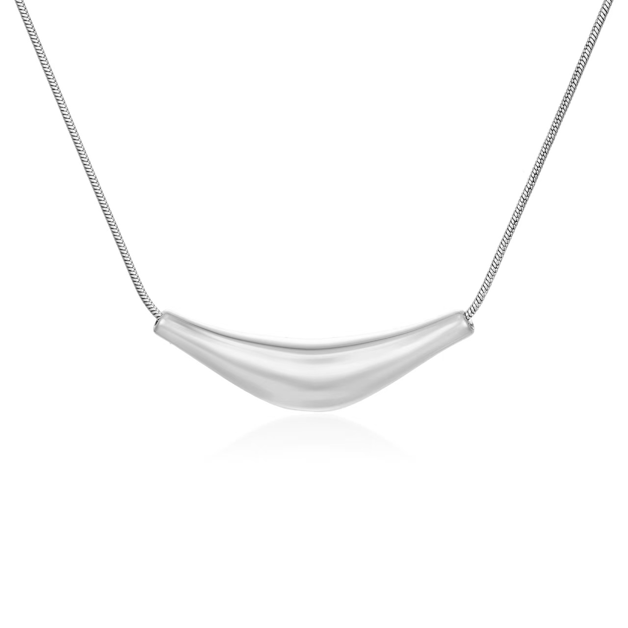 European and American fashion versatile simple stainless steel snake bone necklace