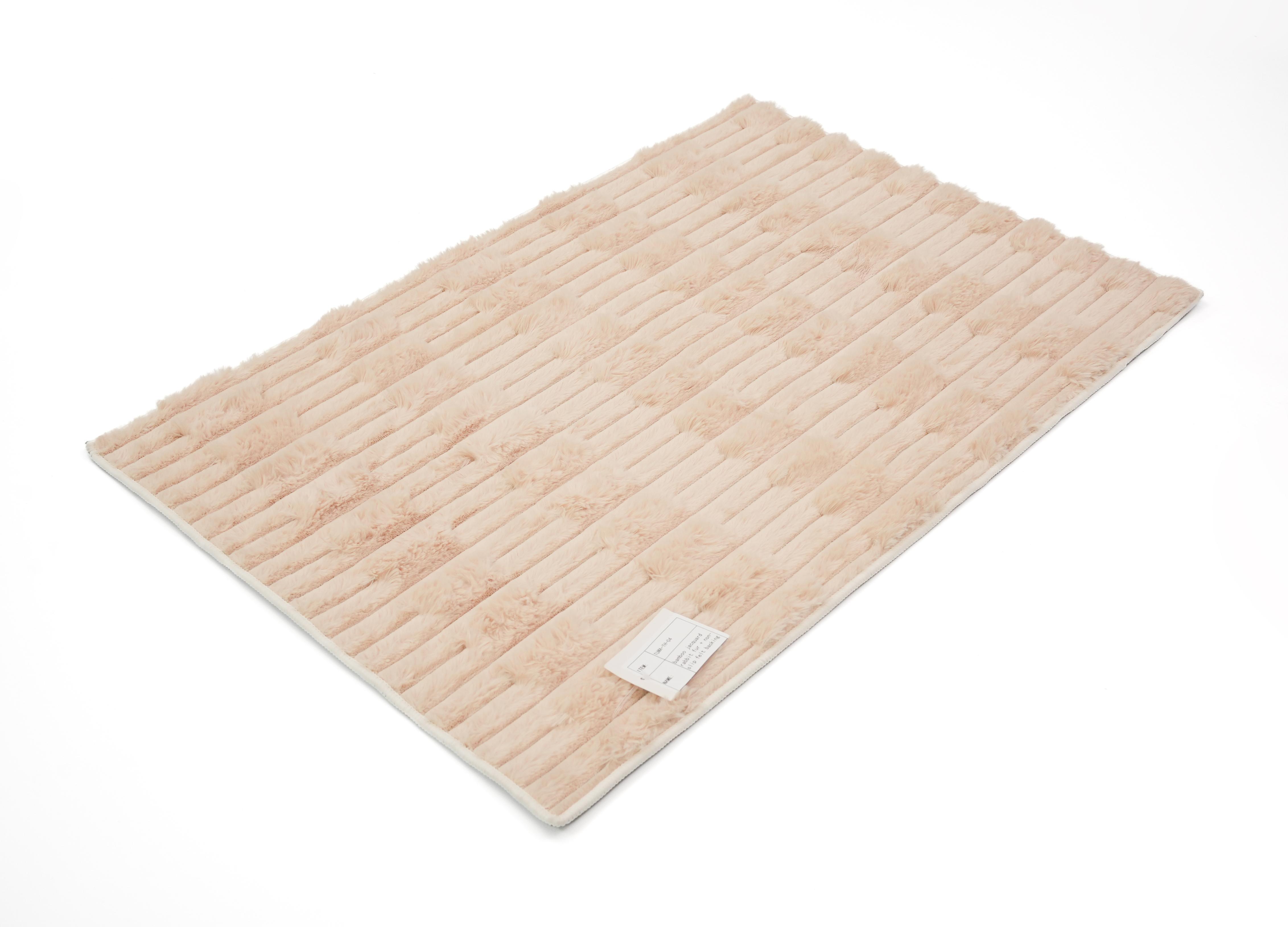 Jacquard rabbit plush carpet