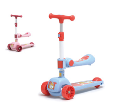 2-in-1 Kids Scooter with LED Wheels