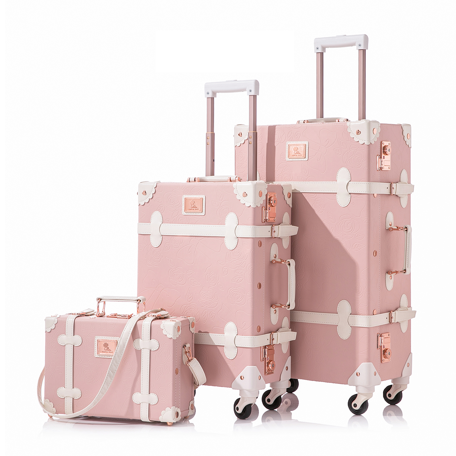 UNIWALKER Vntage Suitcase Set, Retro Luggage Set