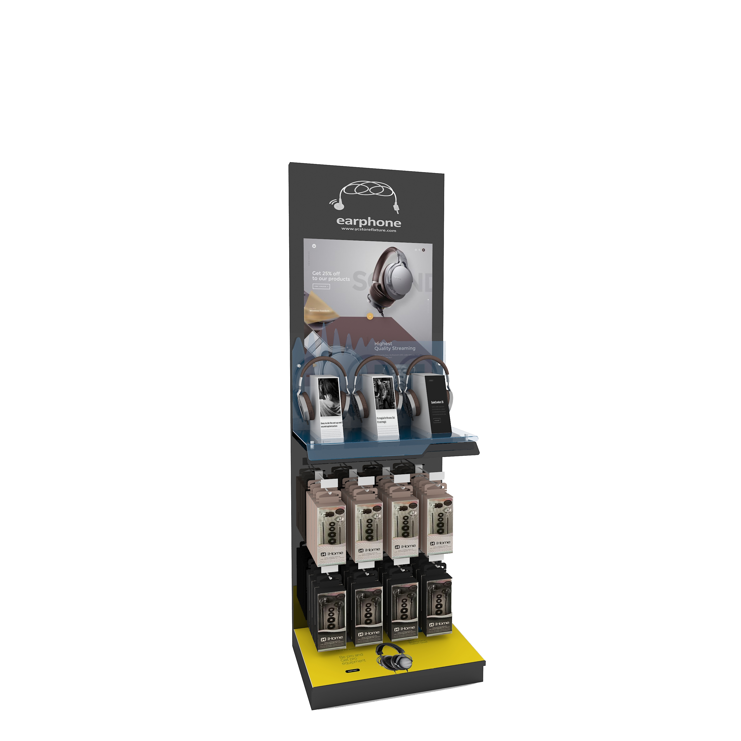 Earphone pop display