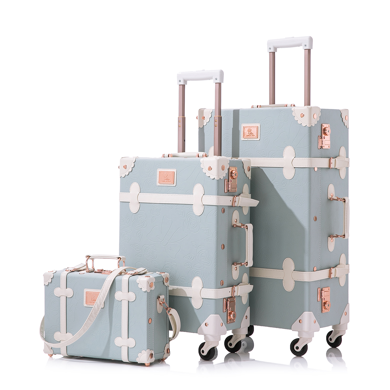 UNIWALKER Vntage Suitcase Set, Retro Luggage Set