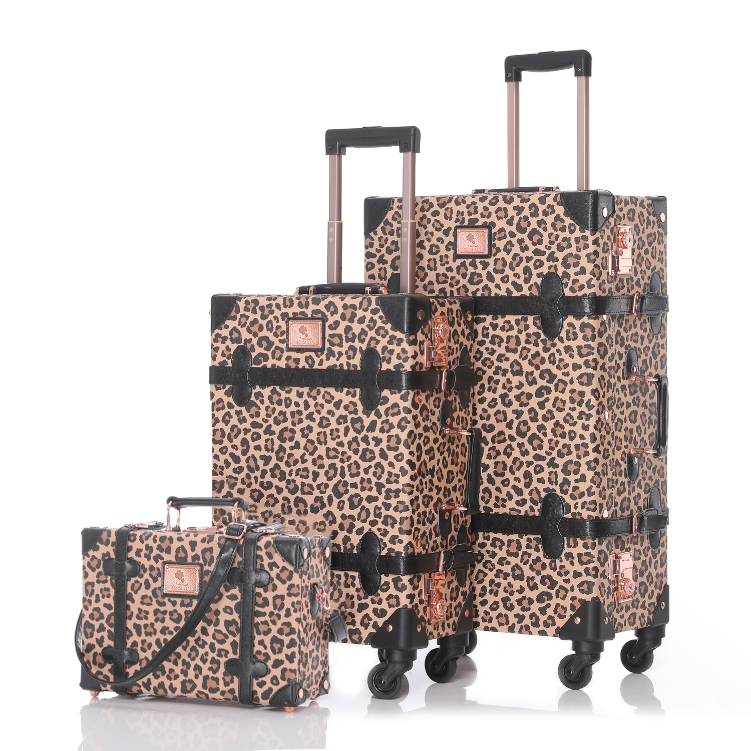 UNIWALKER Vntage Suitcase Set, Retro Luggage Set