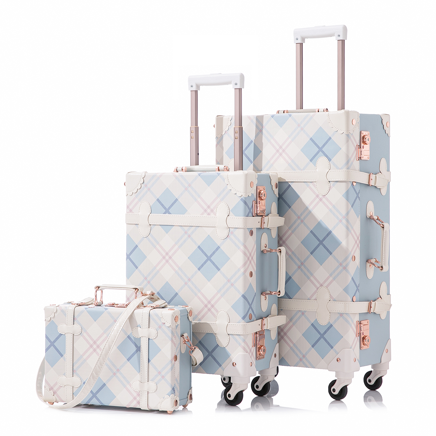 UNIWALKER Vntage Suitcase Set, Retro Luggage Set