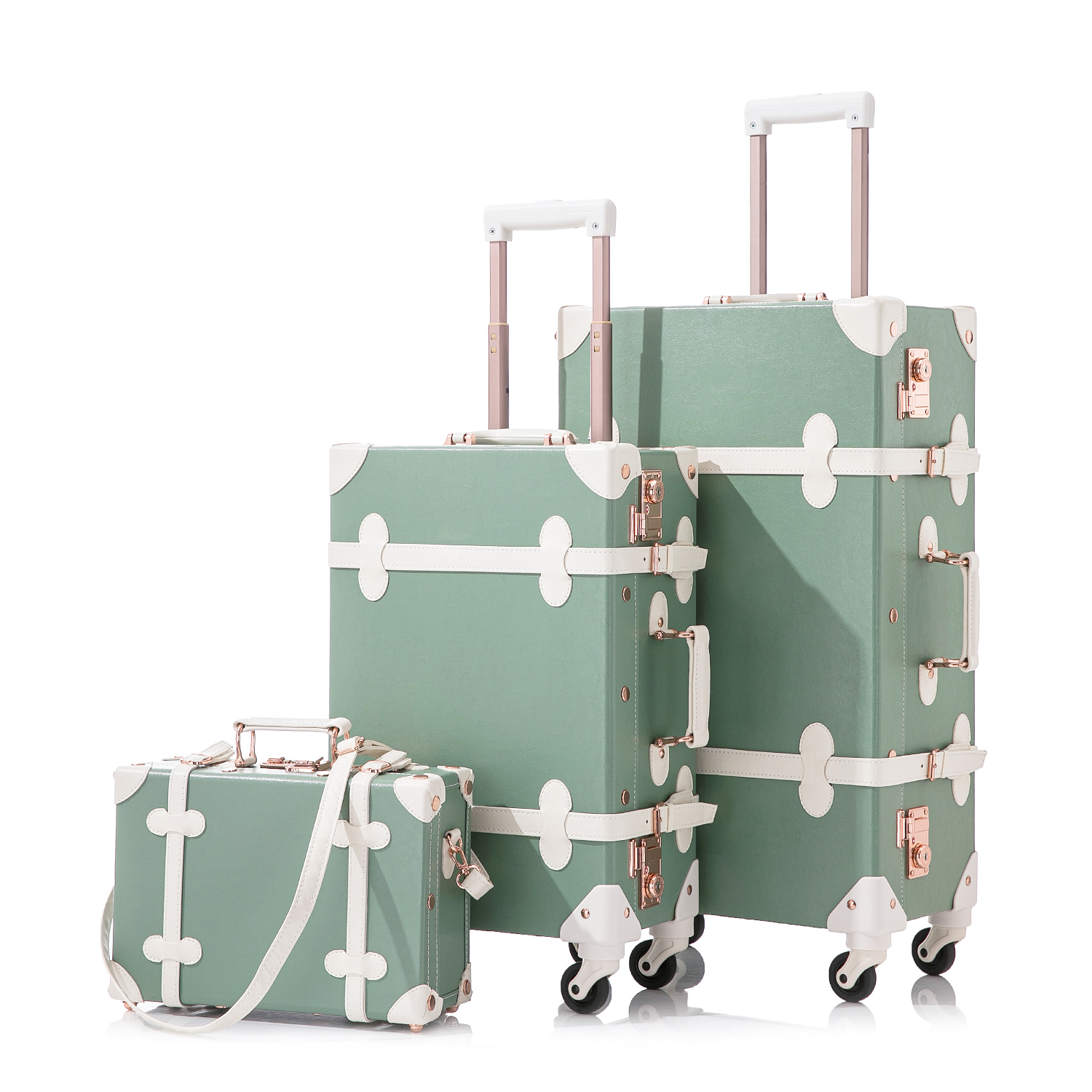 UNIWALKER Vntage Suitcase Set, Retro Luggage Set