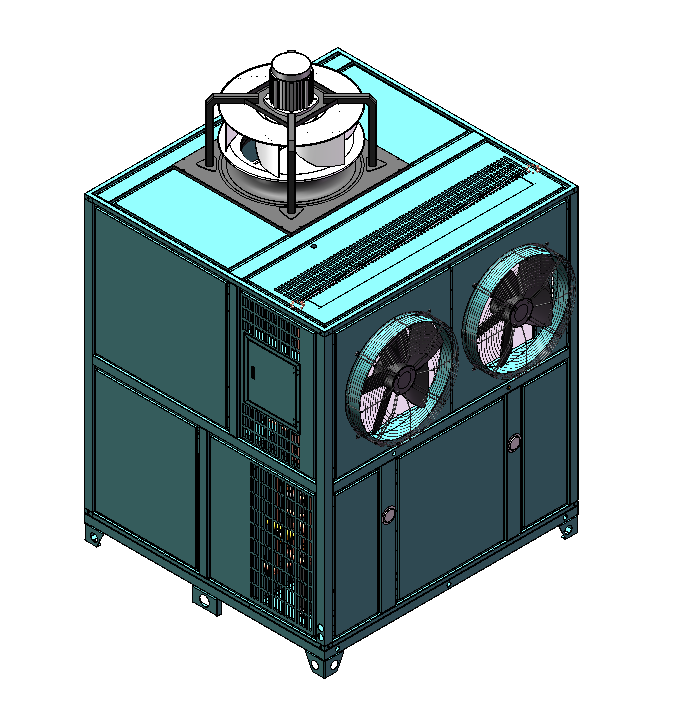 Integrated closed air energy heat pump dryer