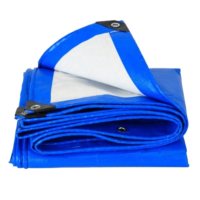 PE Waterproof Blue White Tarpaulin