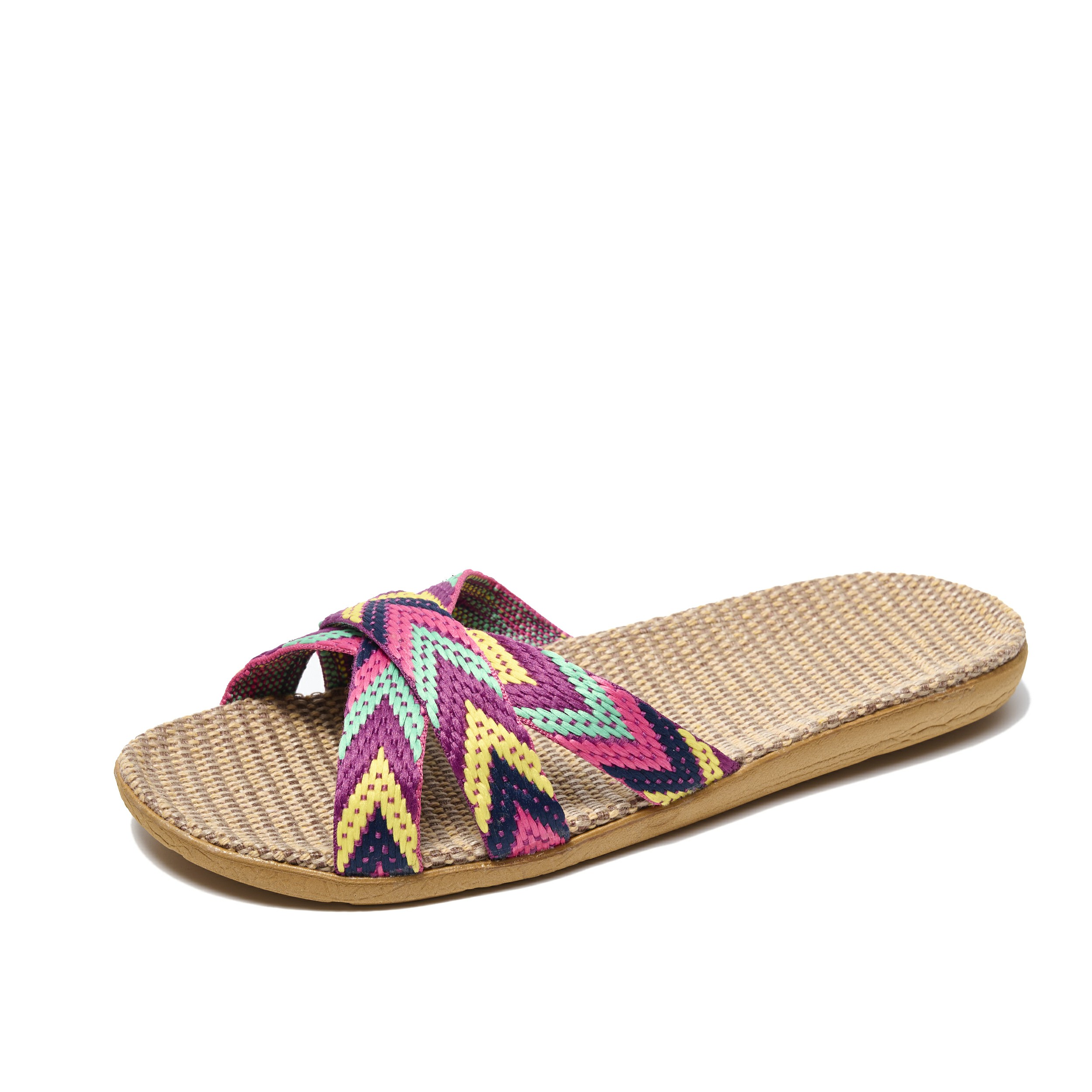 Wholesale Floor Silence Colored Linen slippers