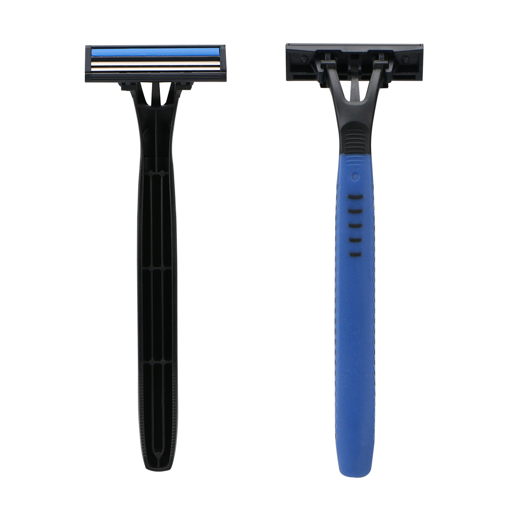 Twin blade disposable razor
