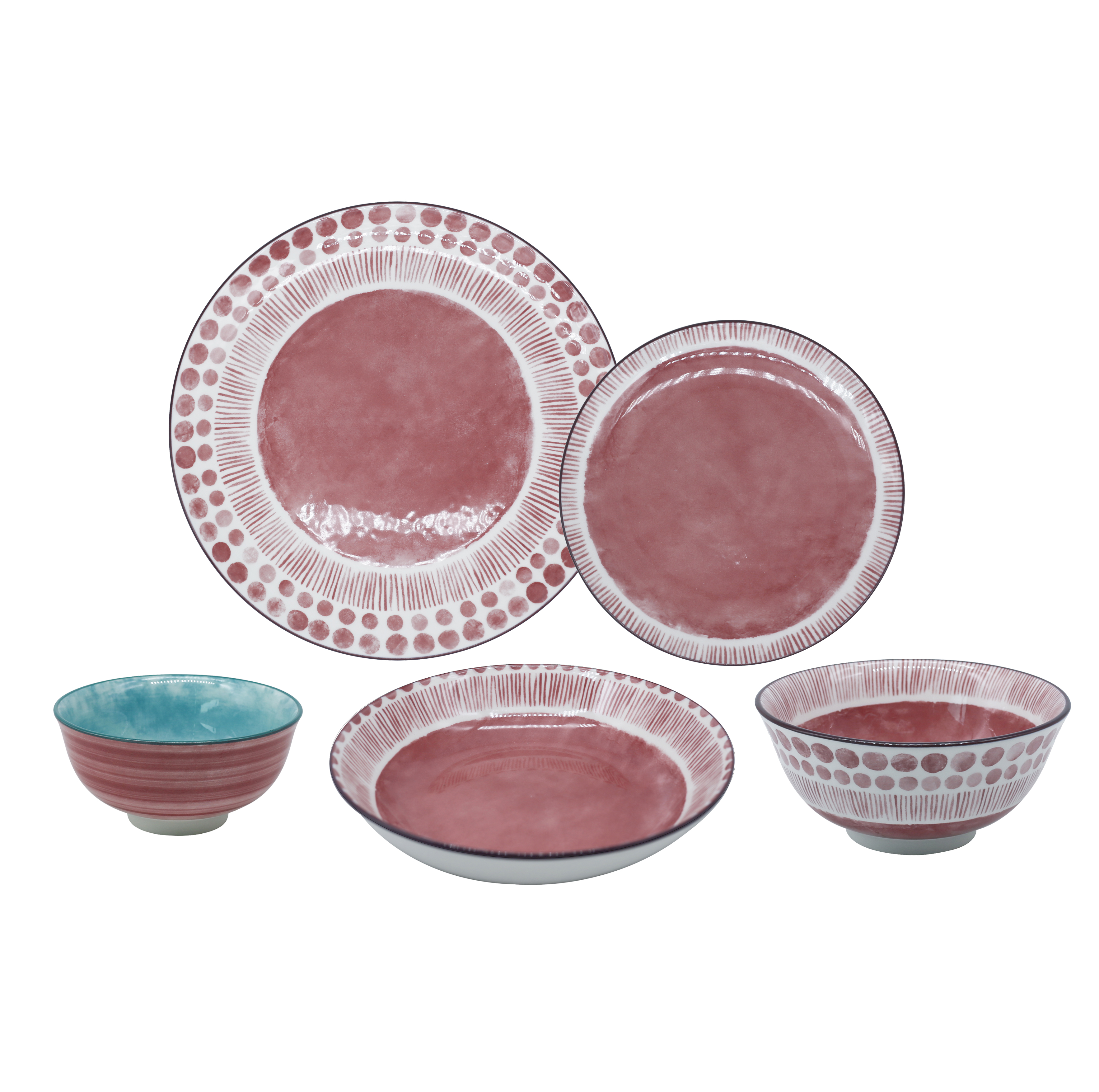 18 pc dinner set padprint simple color
