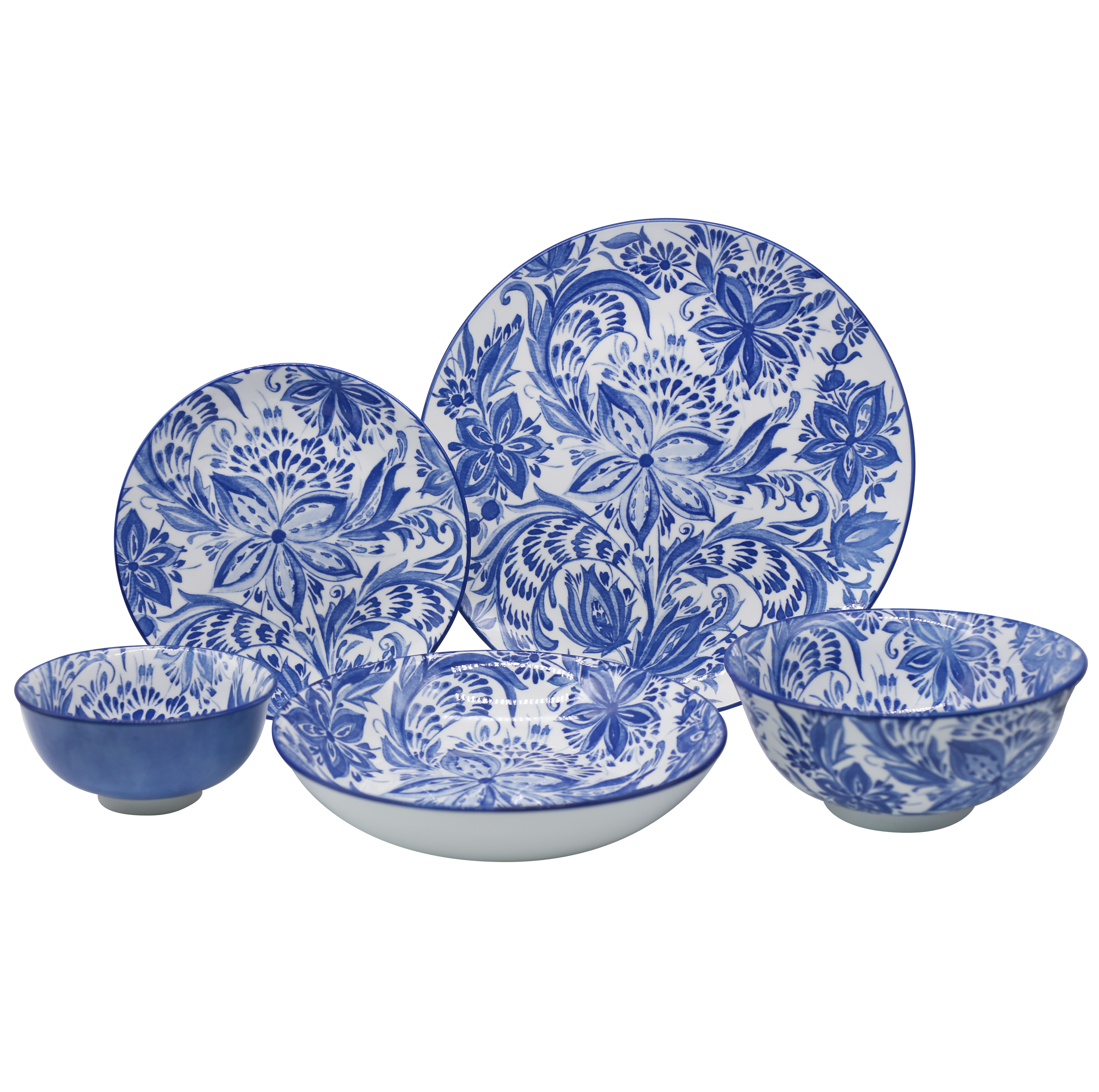 18 pc dinner set padprint flower