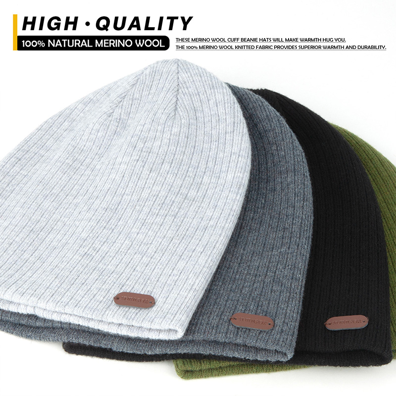 Merino Wool knitted winter hat