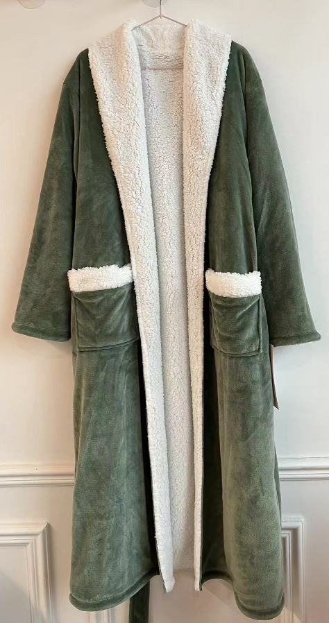 plush to sherpa robe
