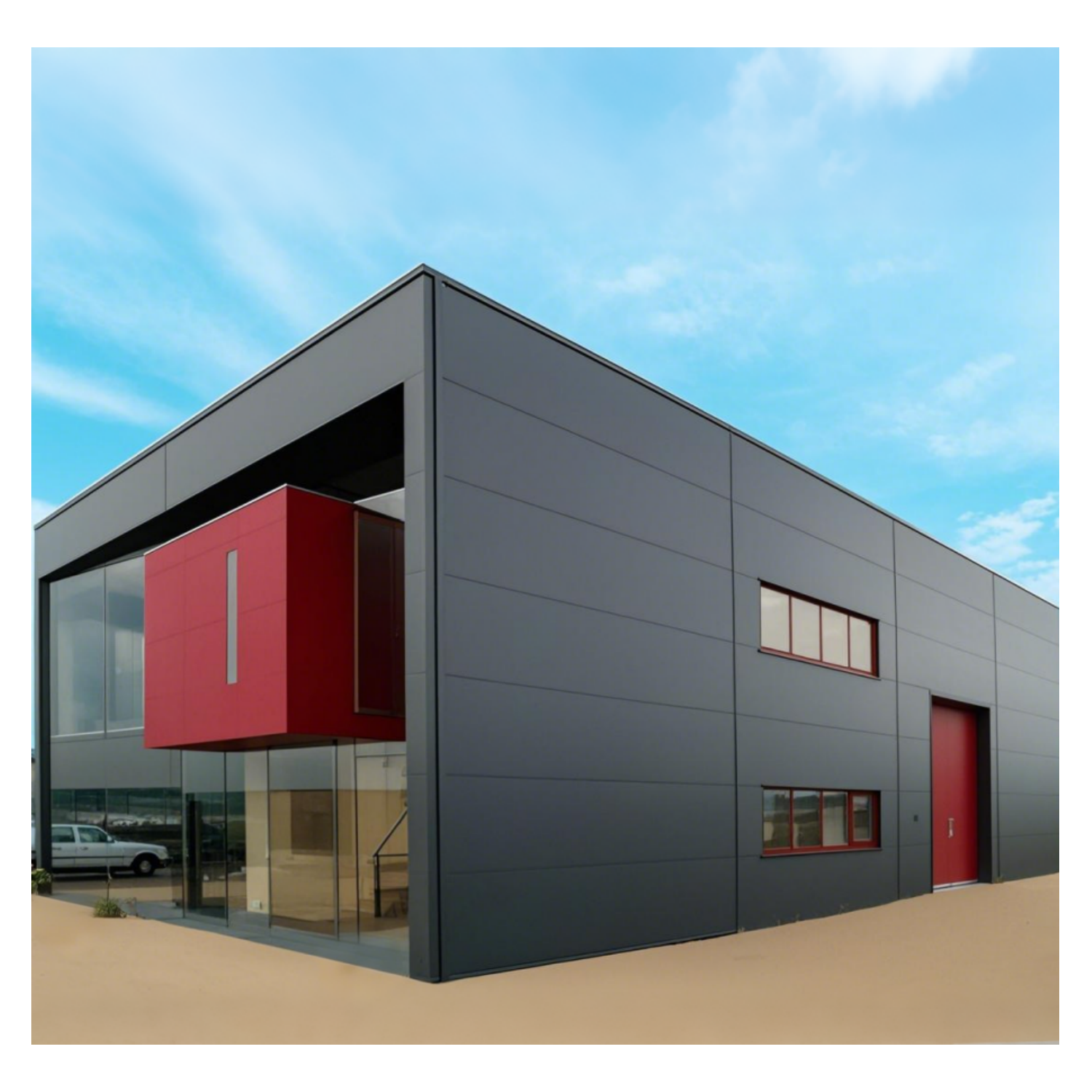 Prefabricated Steel Structure Showroom Free Design with High Quality