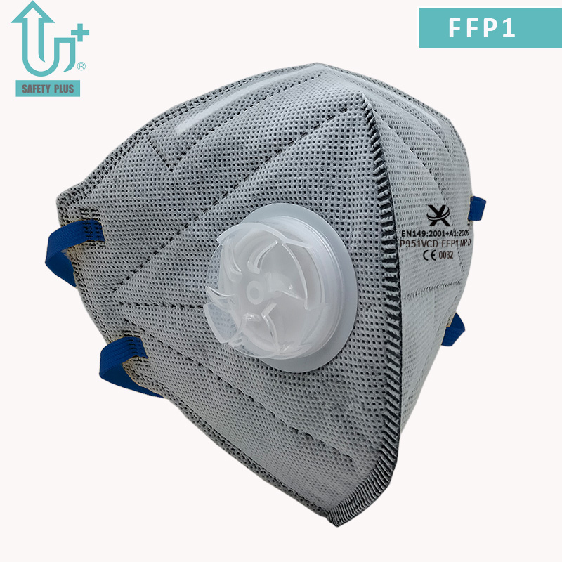 Valved FFP1 Folding Dust Mask with Carbon