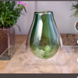 High borosilicate double vase