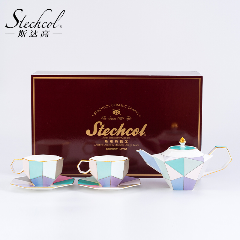 Crystal Stone 6pcs Teaset