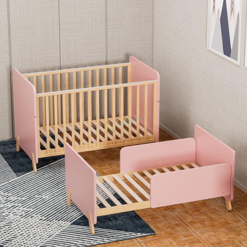 Wood baby bed