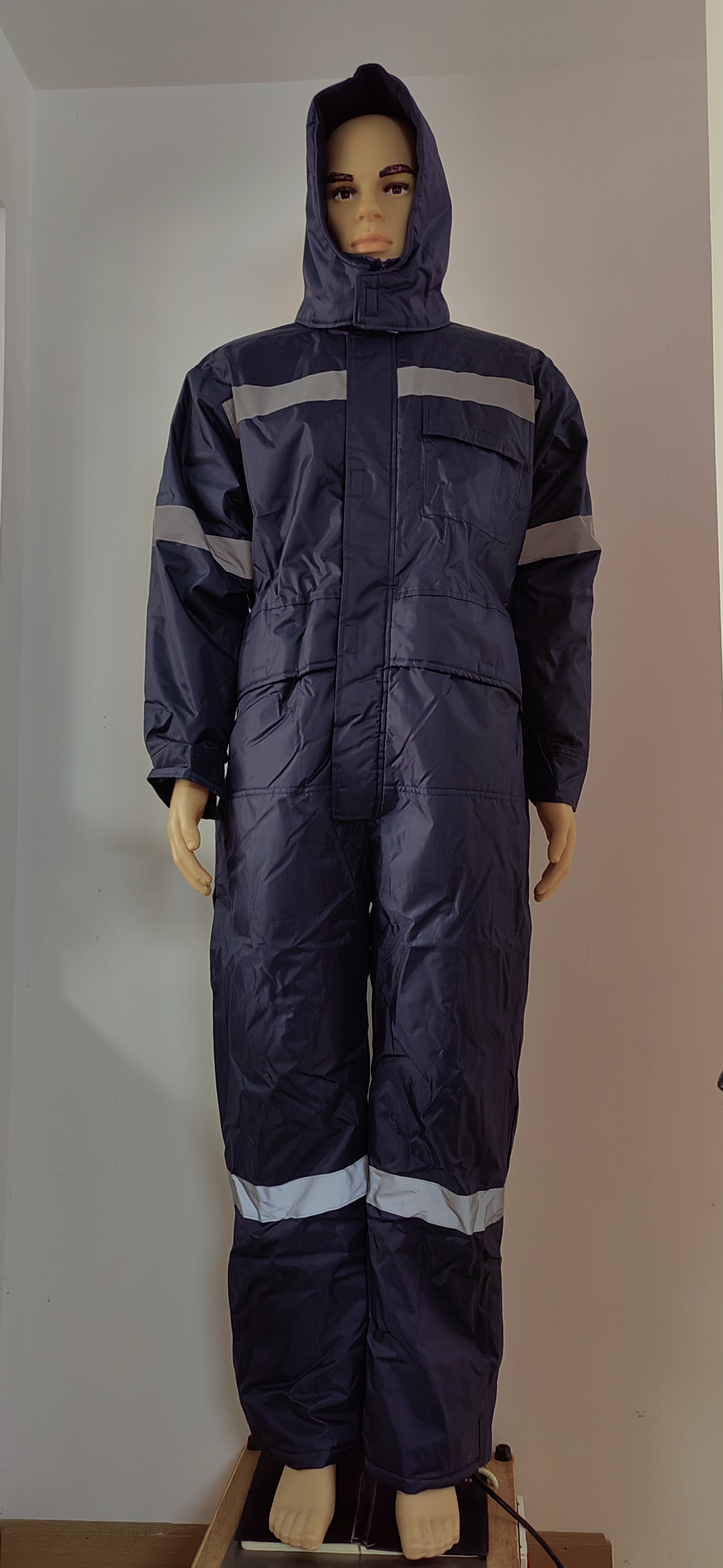 Men's padded overall in oxford