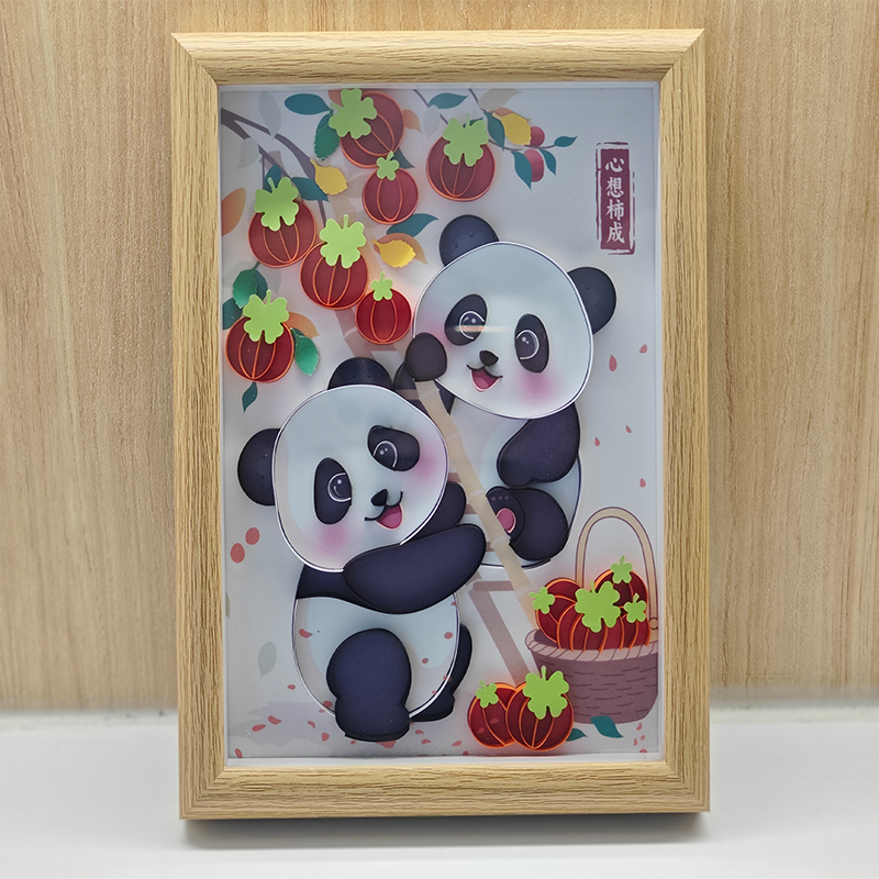 Persimmon, Ruyi, Panda, Yanzhi Painting