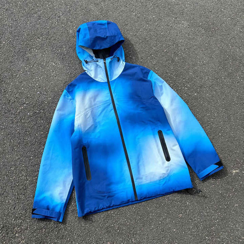 Huili Manufacturer Custom High Quality Waterproof Outwear Hooded Zipper Windbreaker Jacket Men