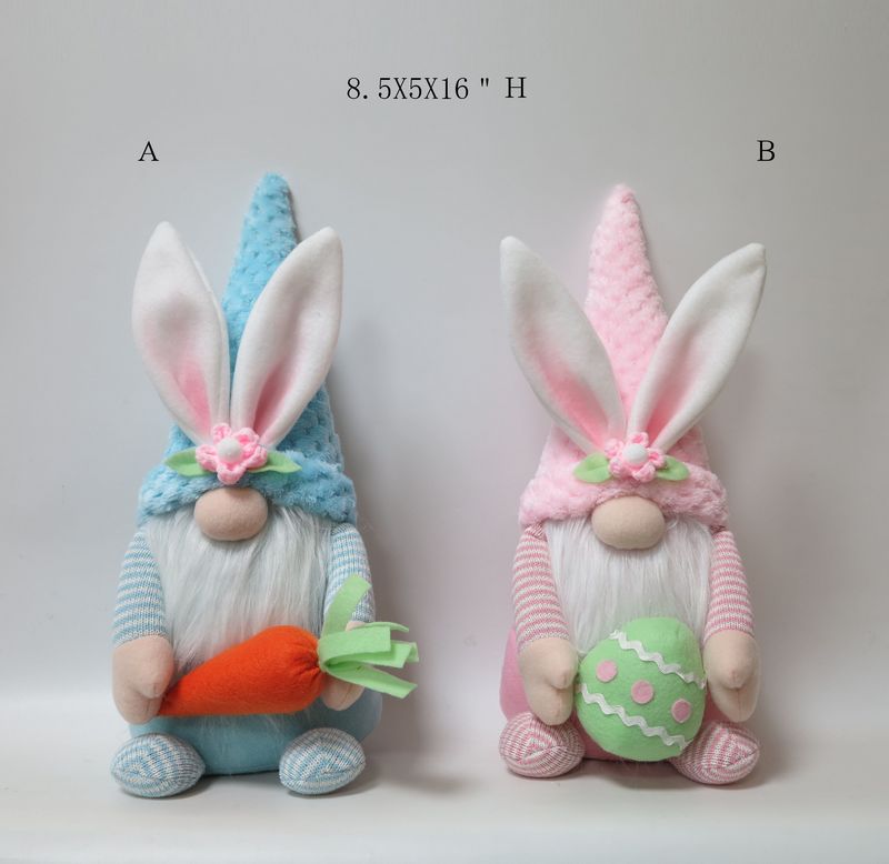 Easter Gnome Decoration Spring Rabbit Decoration With Egg/Carrot