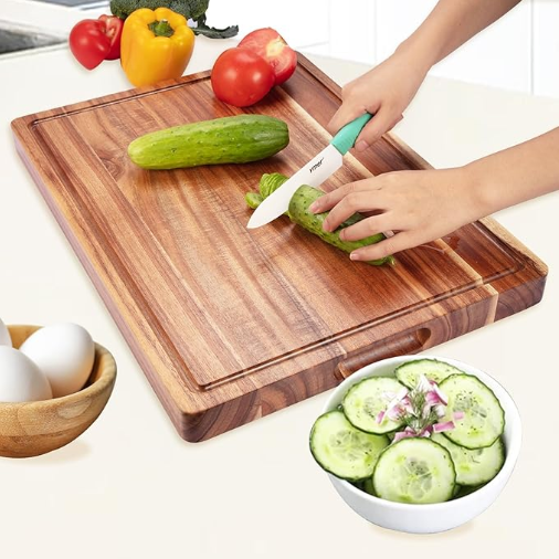 Double-sided wooden cutting board