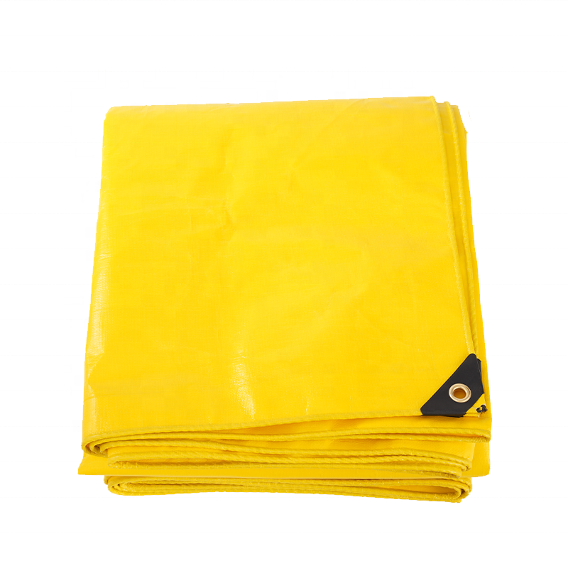 PE Woven Coated Yellow Tarpaulin