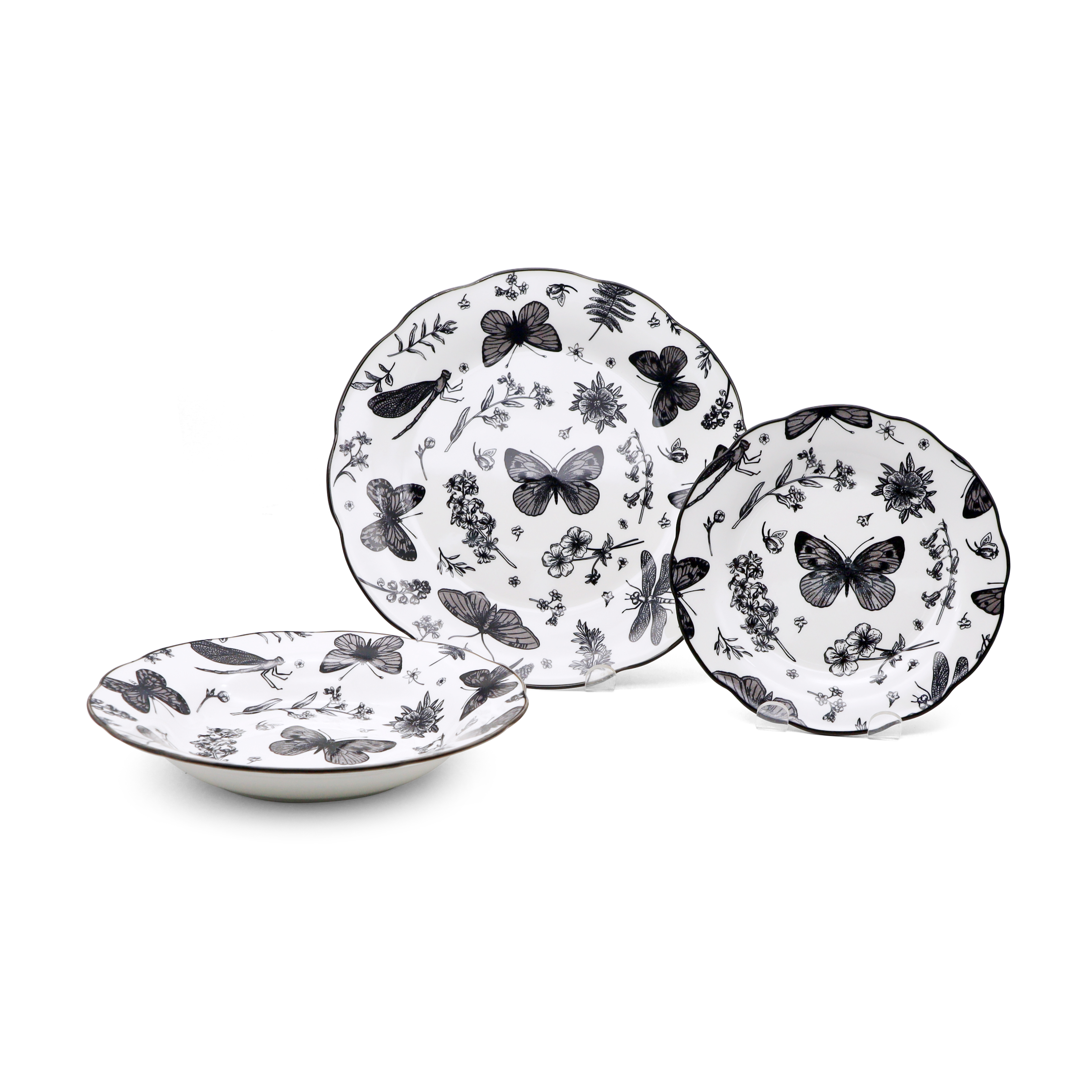 18 pc dinner set padprint butterfly