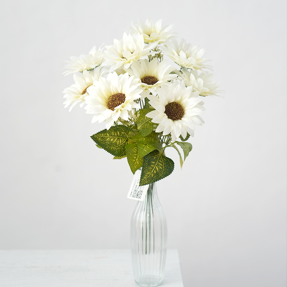 Transworld Sunflowers Artificial Flowers Decorative Flowers Bunching for Home Garden Shop Decoration