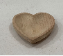 Wooden heart-shaped plate