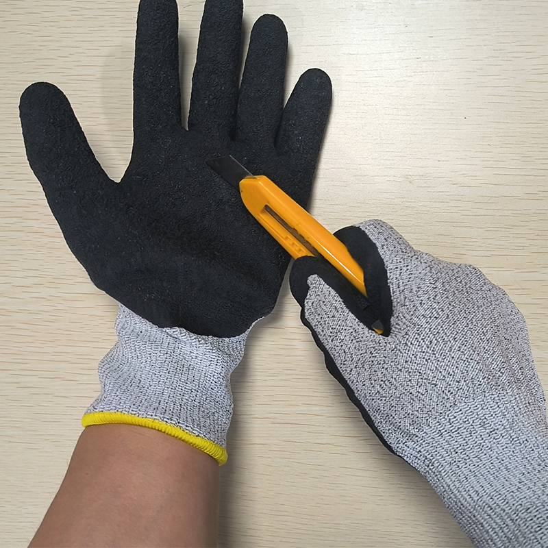 ACR310-Fluorescence acrylic with napping liner.Black nitrile coating.Sandy finish