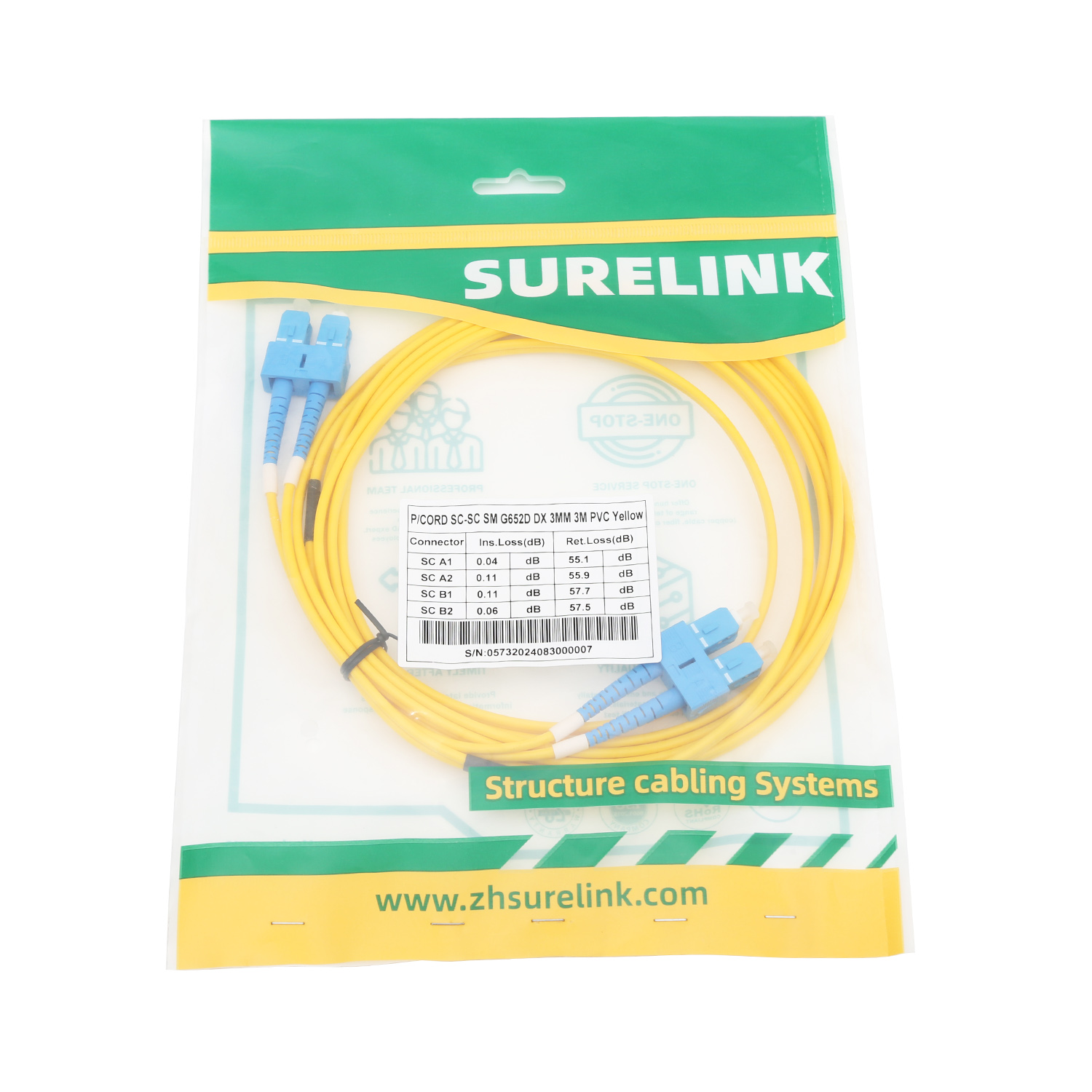 Duplex fiber patch cable fiber patch cord