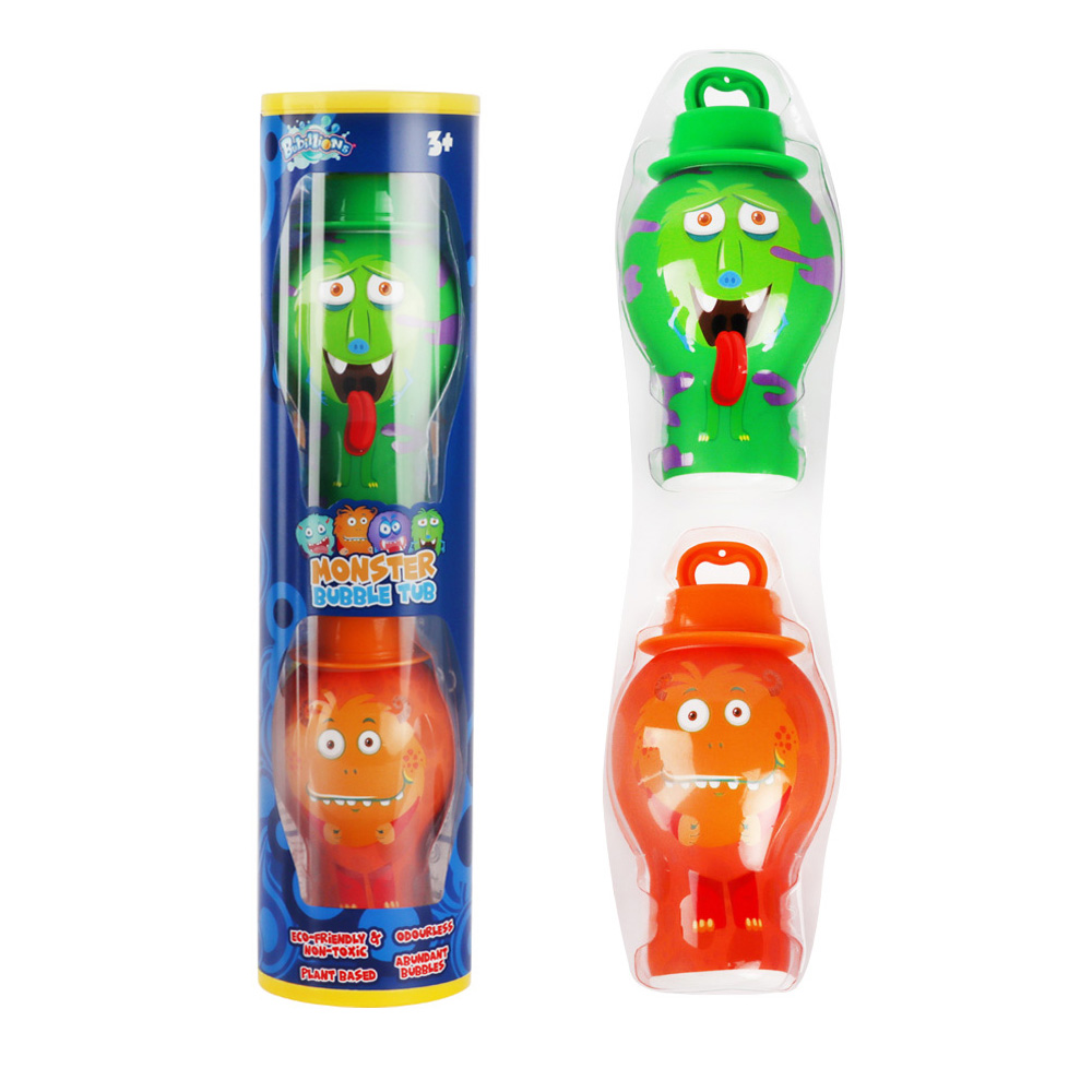 30ml Monster No Spill Bubble Bottle 2PCS in PVC tube 24pcs/PDQ