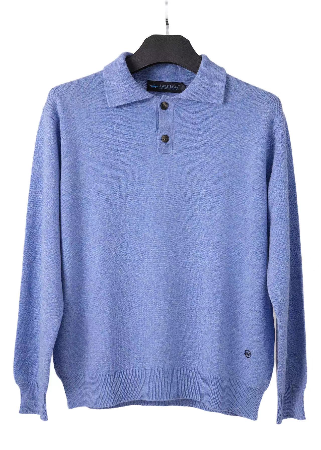 T-shirt collar cashmere sweater