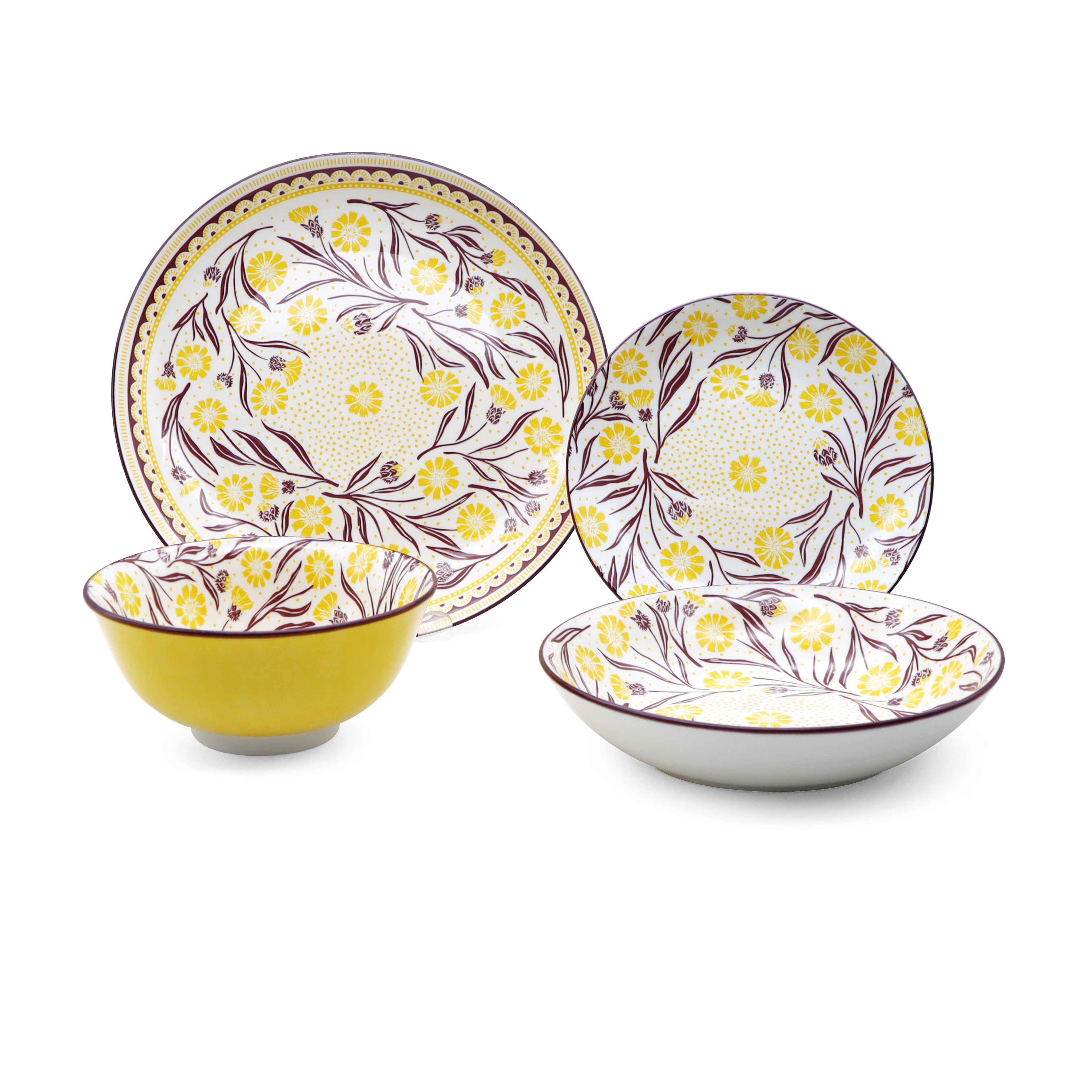 18 pc dinner set padprint two colors