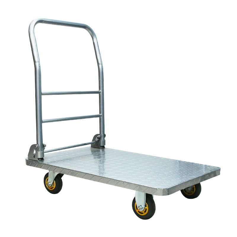 Folding steel platform trolley