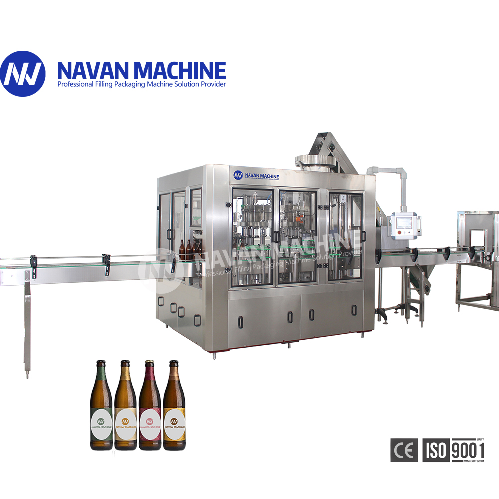2000-2000ml Glass Bottle Automatic Rinsing, Filling, Capping Beer Filling Machine