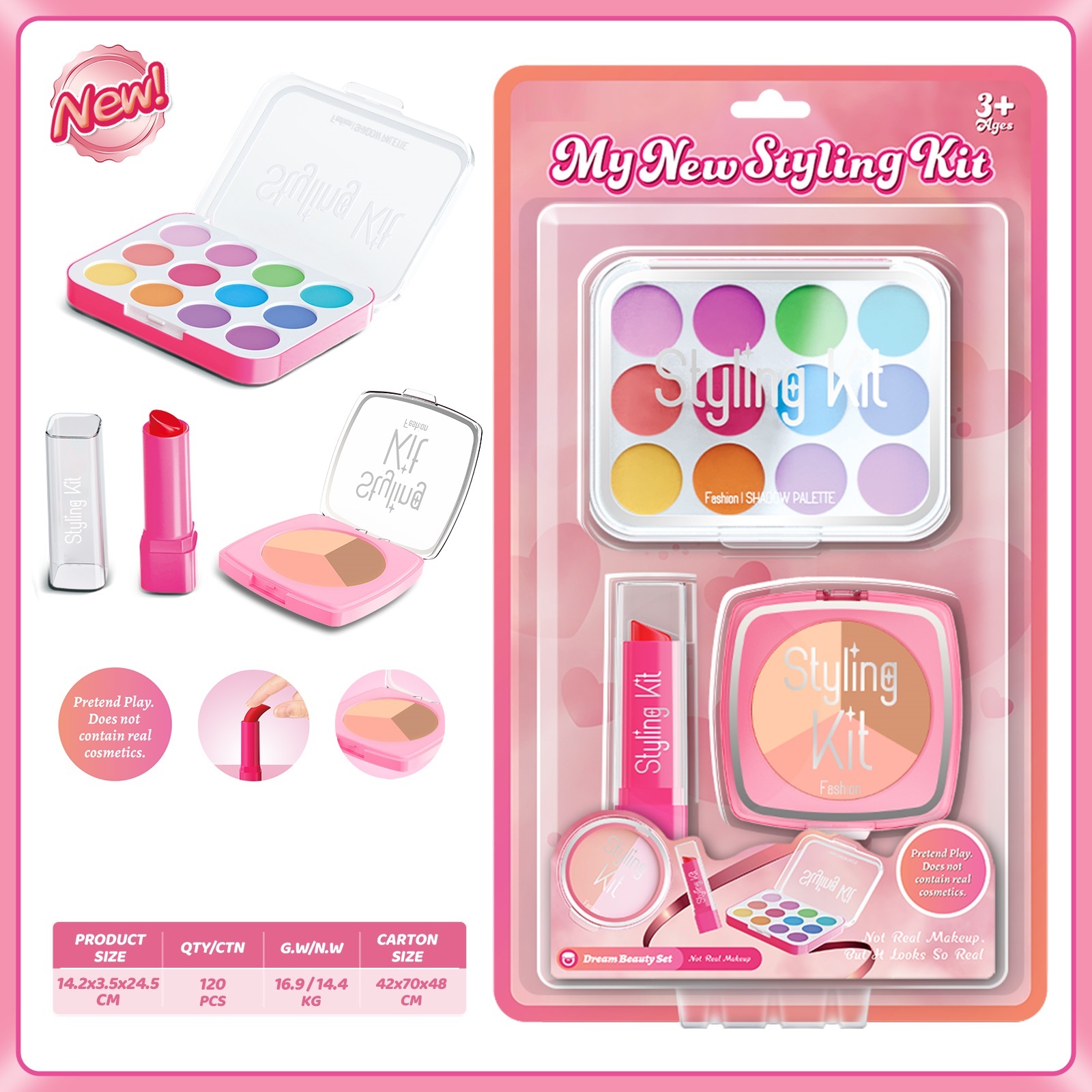 Simulation girl‘s makeup play house toy set（Non-smearing, no liquid）
