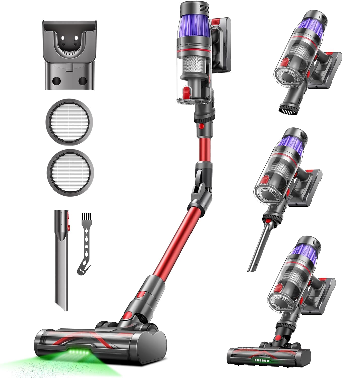 Ultenic U16 Flex Cordless Vacuum Cleaner 180° Bendable Wand, Anti-Tangle Brush for Pet Hair/Carpet